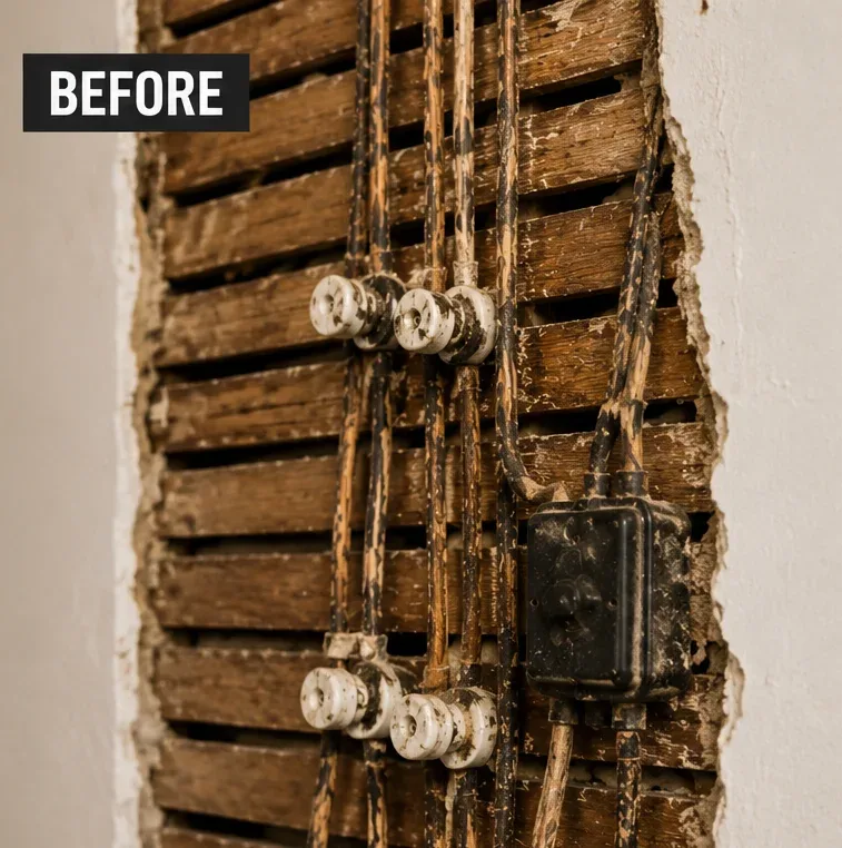 How to remove knob and tube wiring