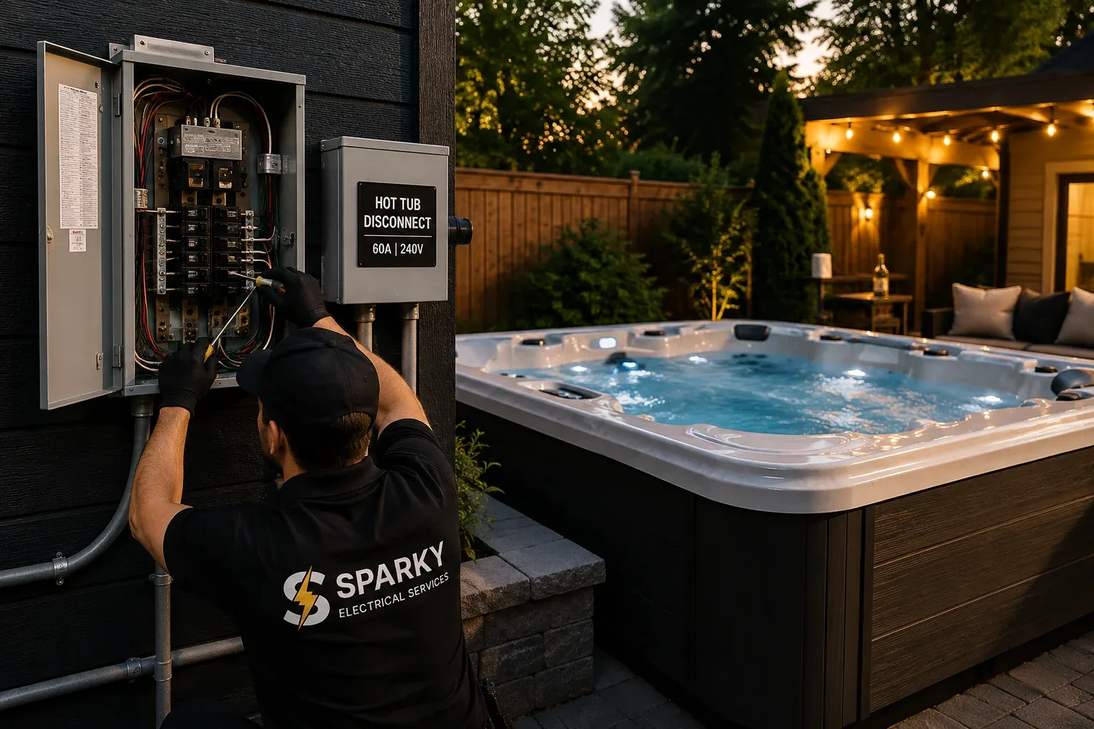 Hot tub electrical installation Toronto