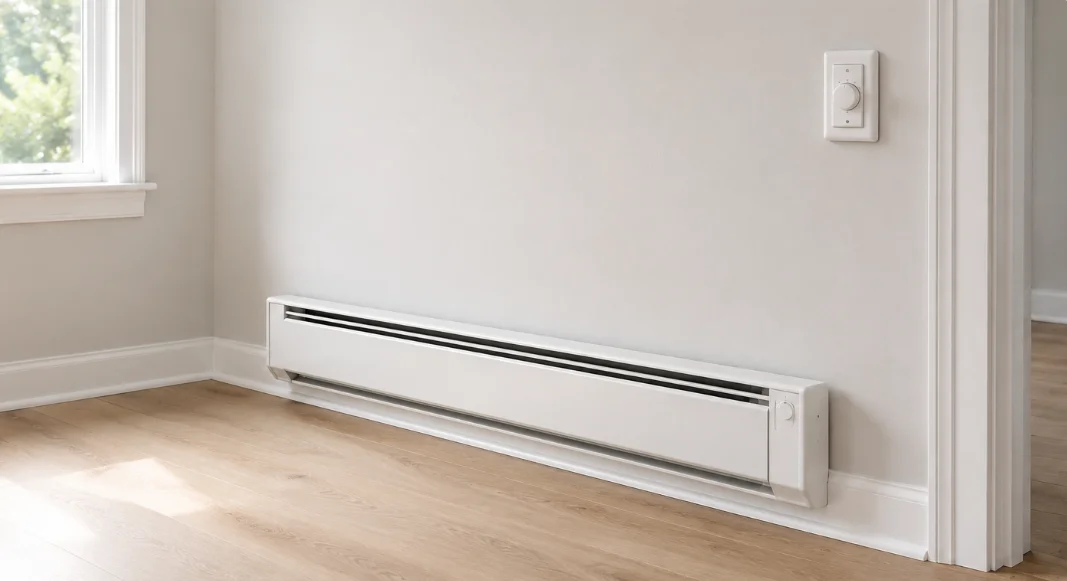 Baseboard heater installation