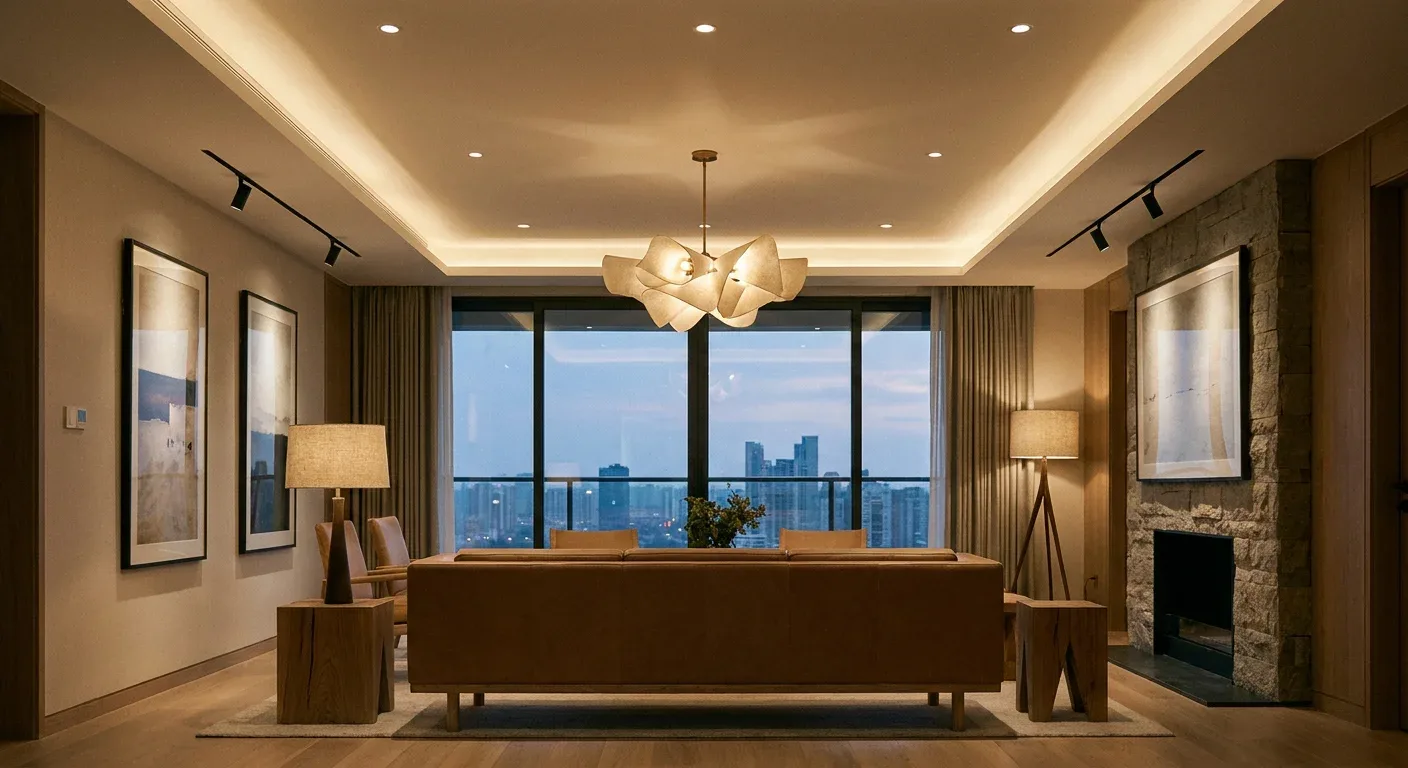Modern recessed lighting installation